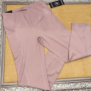 Beverly Hills Polo Club 22-in CaprisNWT Women's Mauve Pink Leggings